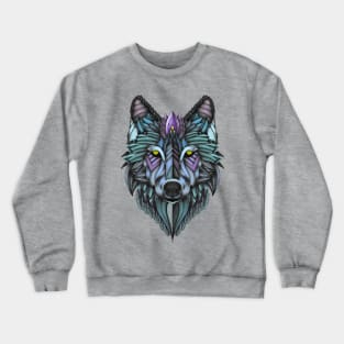 Ornate Wolf (colored) Crewneck Sweatshirt